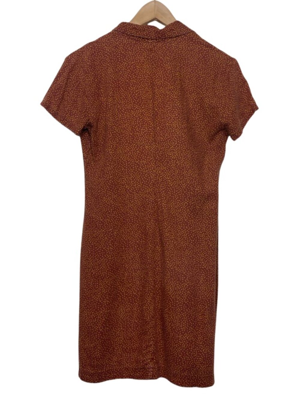 Urban Outfitters UO Polka Dot Button Up Mini Shirt Dress Brown Size Small - Picture 6 of 12